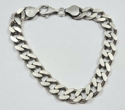 Silver Curb Bracelet 8.5