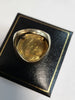9ct Yellow Gold Mounted 1982 22ct Sovereign Ring - Size P - 15.99g total