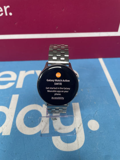 Samsung Galaxy Watch Active R500 40mm Silver WITH STAINLESS STEEL WATCH STRAP UNBOXED.