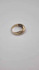 9ct Yellow Gold 2 Row Crossover Ring - 3.98 Grams - Size T