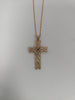 9ct Yellow Gold Chain & Cross Pendant - 1.8g Weight, 18" Length