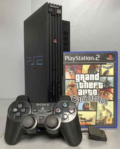 Sony Playstation 2 Black Console Bundle ( + Grand Theft Auto San Andreas )