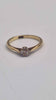18ct Yellow Gold Ring With CZ Stone - 2.51 Grams - Size P