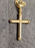 14ct Yellow Gold Anchor Chain 22.5"  & 45mm 14ct Cross