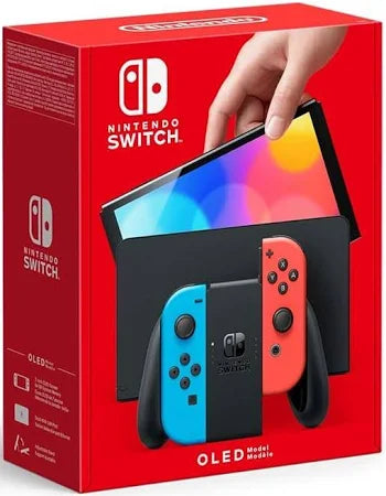 Nintendo Switch OLED Neon Blue and Red