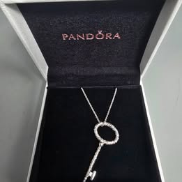 Pandora Necklace And Key Pendent (ALE) 925 9.4 36'' in Length