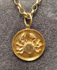 9ct Yellow Gold Belcher Chain & 'Cancer' Birth sign Pendant