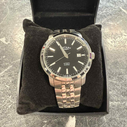 Genuine Rotary Men's Classic Automatic Stainless Watch GB02810/04 Mineral Glass