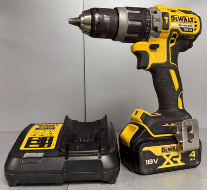 DeWalt DCD796 18V XR Brushless Combi Drill ( x1 4.0 Battery, Charging Station )