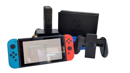 NINTENDO SWITCH CONSOLE RED AND BLUE