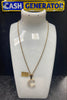 9ct Gold Rope Chain and 'C' Pendant 7.6g 18"