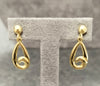 9ct Yellow Gold Drop Stud Earrings