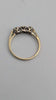 9ct Yellow Gold Ladies Ring With Clear CZ Stones - Size L - 1.47 Grams