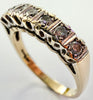 9ct yellow gold half eternity ring with 7 stone diamond size L 1/2