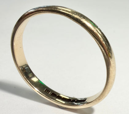 9ct yellow gold wedding band ring size X
