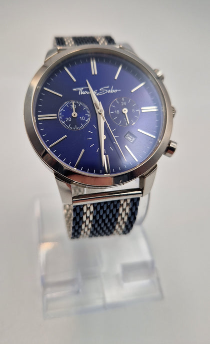 Thomas Sabo Men's Rebel Icon blue Chronograph Watch in original box