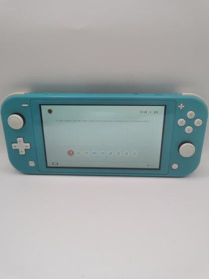 Nintendo Switch Lite Console 32GB Turquoise Unboxed with Charger scratchs on screen and Discolouration on casing