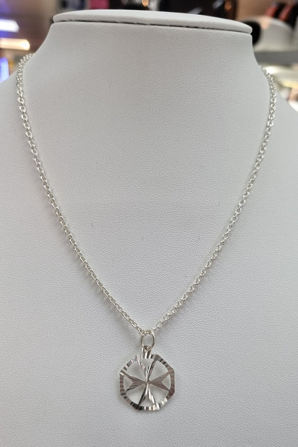 Silver Maltese Cross Necklace 16