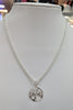 Silver Maltese Cross Necklace 16"