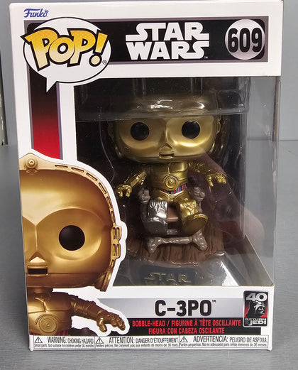 Funko Pop! STAR WARS: Return of the Jedi 40th Anniversary C3PO in chair #609 **Collection Only**