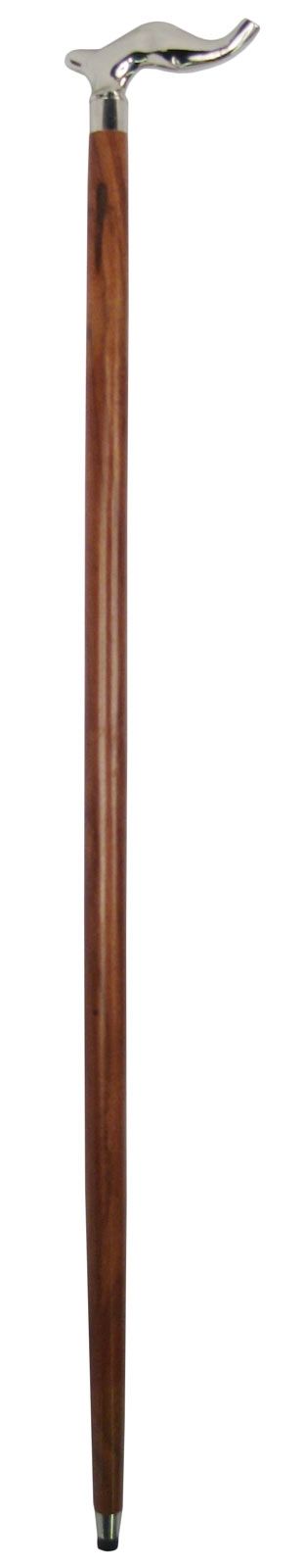 Sheesham Wood 2 Piece Elephant Head Walking Stick Nickel Top 91.5cm