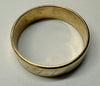 9ct yellow gold wedding ring with pattern size L 1/2
