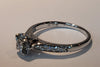 Stunning 18CT White Gold Ring With Diamond Stones  - 3.03g - Size M
