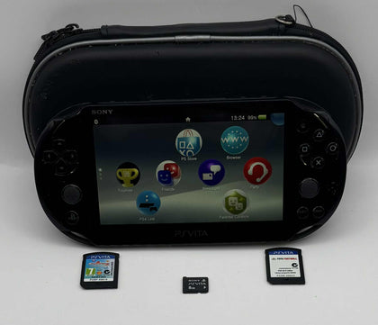 PS VITA BUNDLE with 2 games and portable carry case unboxed black WIFI