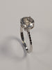 9ct White Gold Large Stone Ring Size N