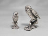 Silver  Plated  Owl Set Royal Hampshire Art Foundry collectable