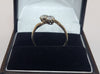 9CT - Yellow Gold Ring With Clear Stones - 1.65g - Size N - Hallmarked
