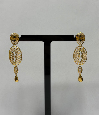 22ct Yellow Gold Fancy Ear-rings , 7.2g, - ** Hallmarked **