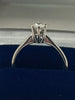 18ct White Gold Ring With Clear Stone - L