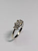 9ct White Gold Ring with CZ Stones - Size O