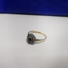 9K Gold Ring, With Multiple CZ Stones, Centre Black Stone, 1.3Grams, Size: O