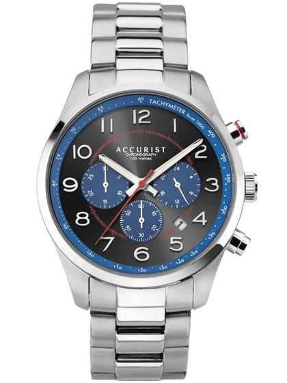 Accurist Mens Silver Chronograph Watch 7408.
