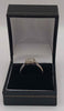 9ct palladium gold wedding ring with white stones 2.7g size S Boxed hallmarked