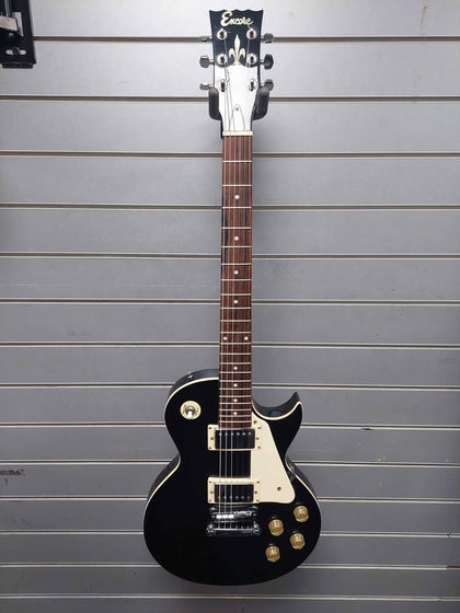 Encore E99 Electric Guitar Black & White