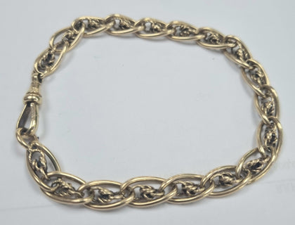 9ct Gold Bracelet Ornate.