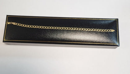 9Ct - Yellow Gold Curb Link Bracelet - 3.94g - 8