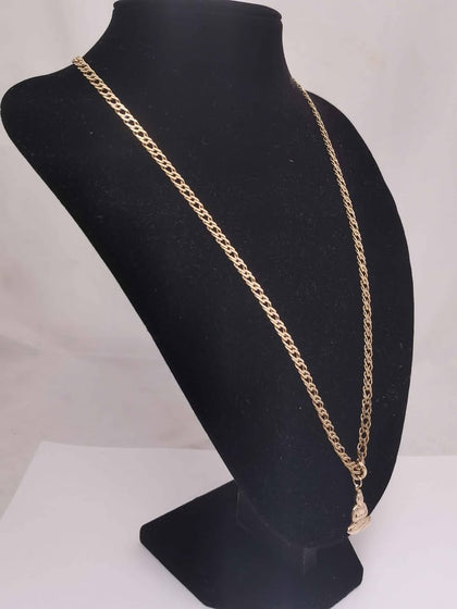 9K Buddha Pendant Chain Necklace (375 Hallmarked & Tested) Weight:17.4g, 26