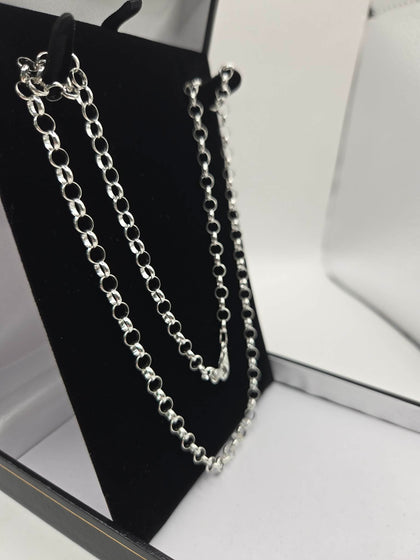 925 Hallmarked Silver Belcher Chain , 24 