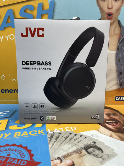 JVC Ha S36W Wireless Bluetooth Headphones - Black.