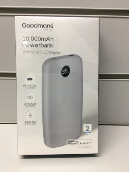Goodman's 10,000mAh Power Banks (Silver)