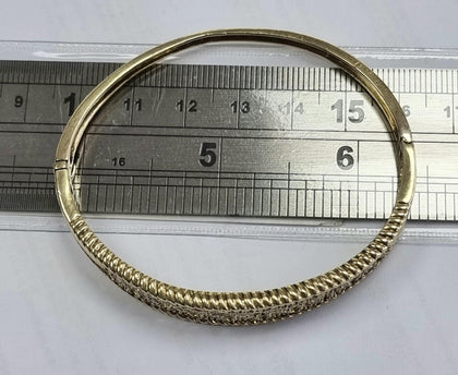 9ct Gold diamond Bangle