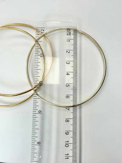 18ct yellow/white/rose gold interlinked trio bangles