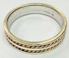 9ct two toned wedding band size U 1/2