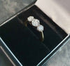 18ct Yellow Gold and 3 Stone (Moissanite) Ring - Size O