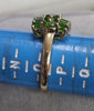 9CT  Gold Green Garnet Ring Size O