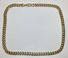 925 Silver curb chain 24" Gold coloured